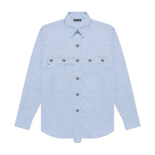 Load image into Gallery viewer, Crucifix Button Up (Blue)
