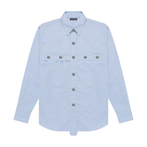 Crucifix Button Up (Blue)