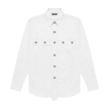 Load image into Gallery viewer, Crucifix Button Up (White)
