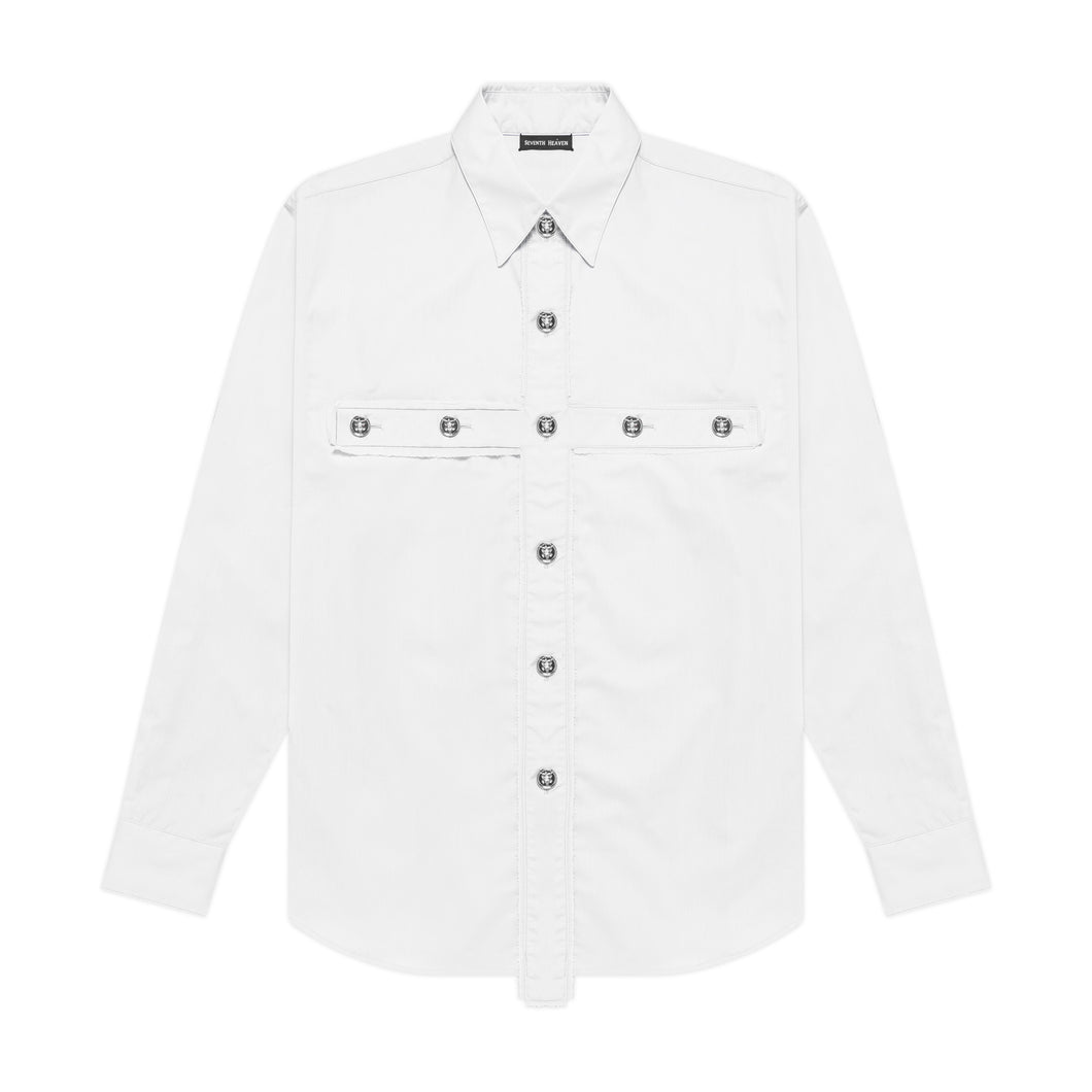 Crucifix Button Up (White)