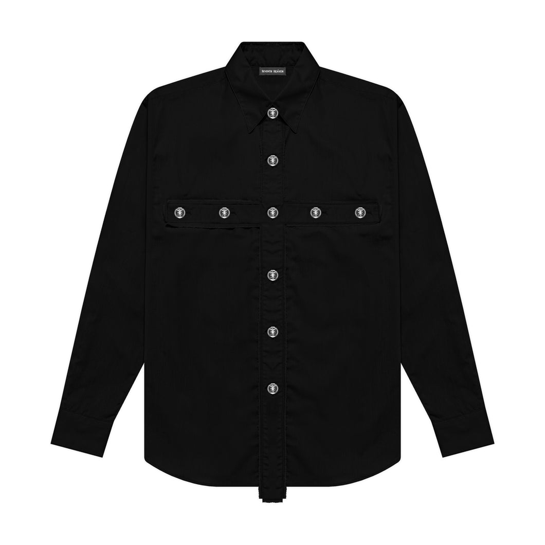 Crucifix Button Up (Black)
