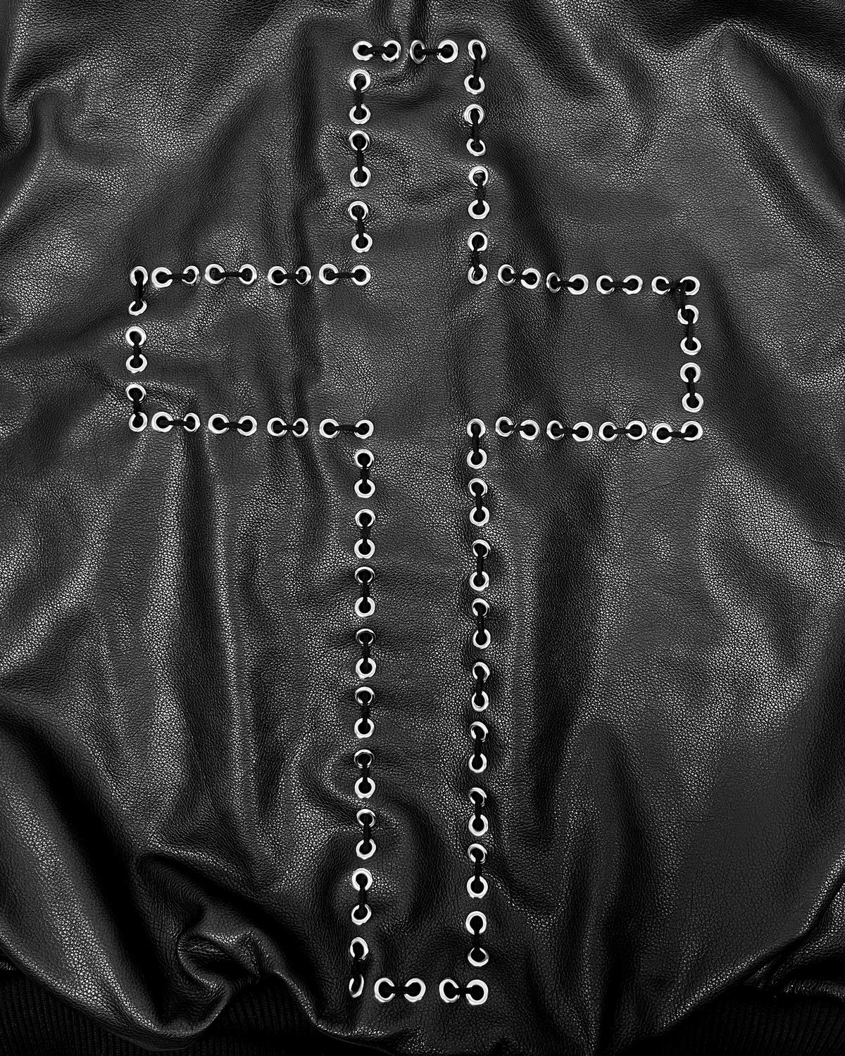 Leather Lace Jacket (Black)
