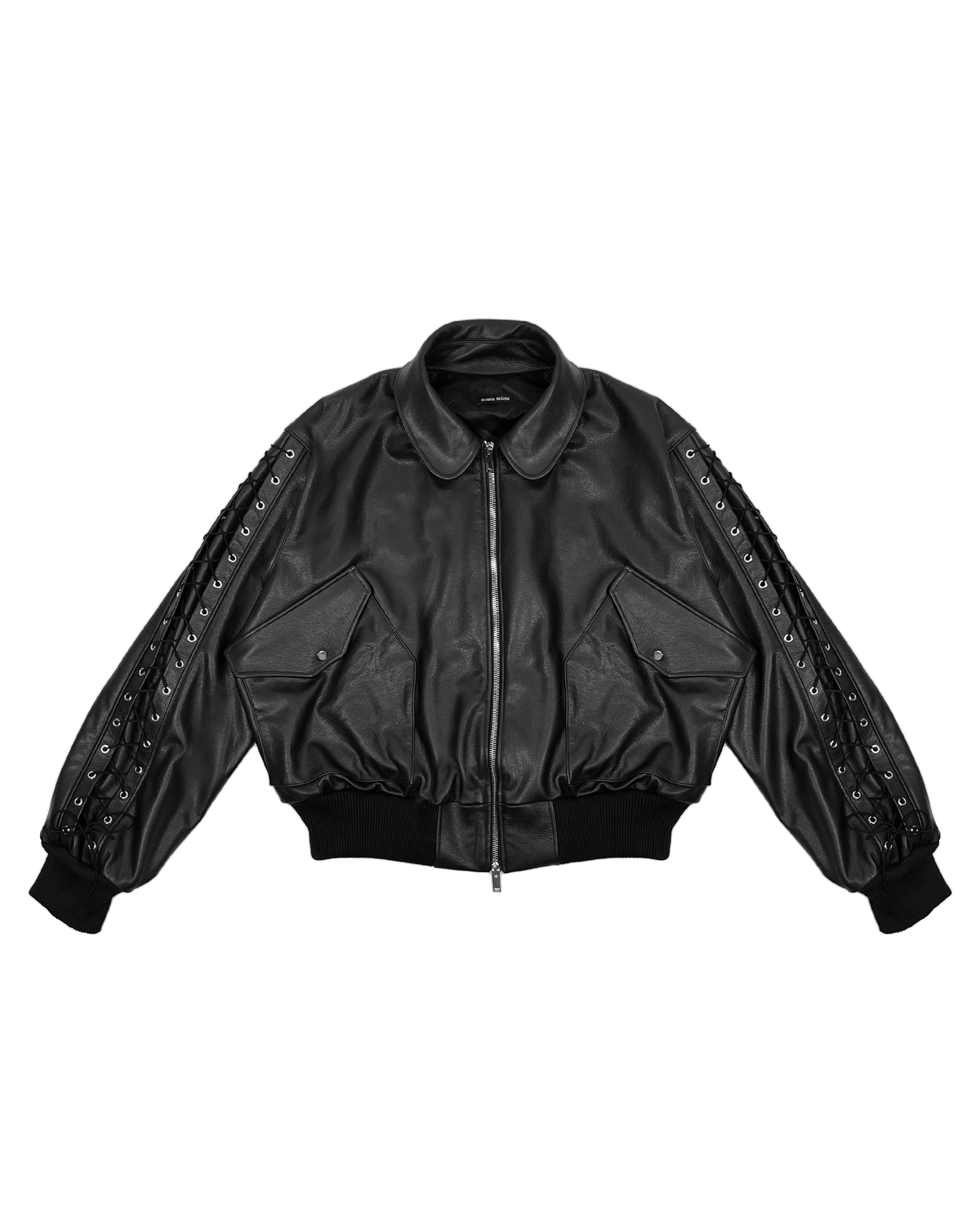 Leather Lace Jacket (Black)