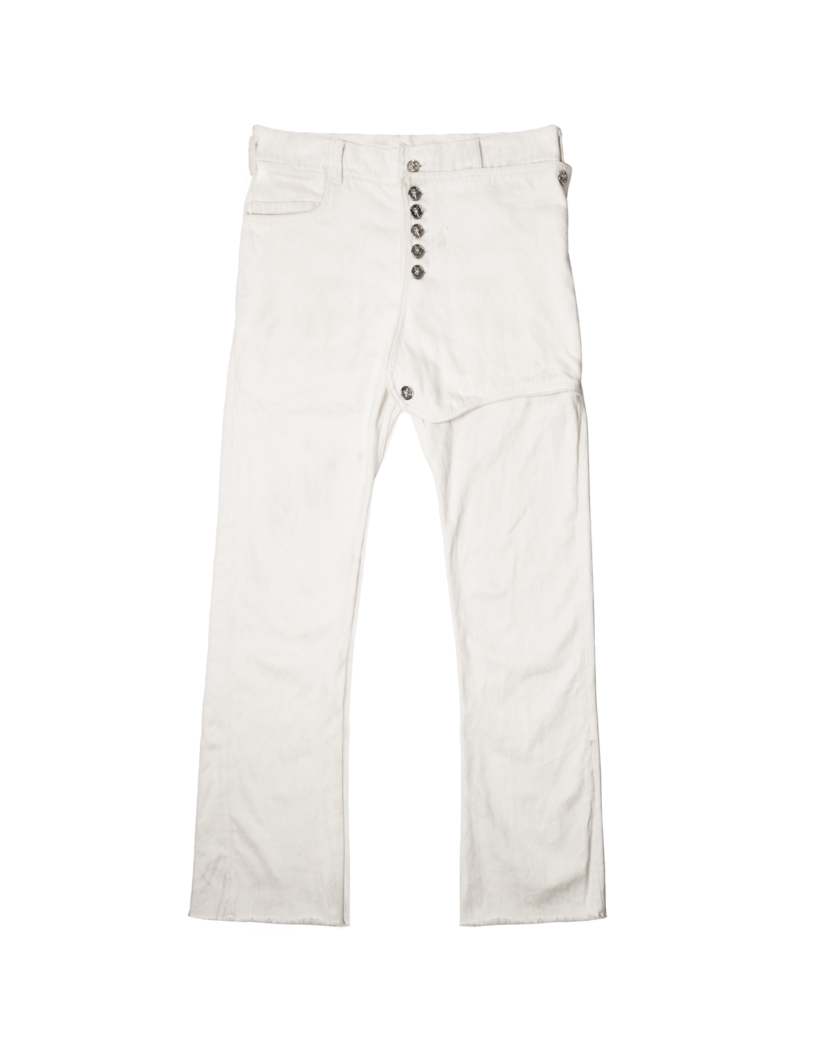 Storm-Flap Denim Jean (White)