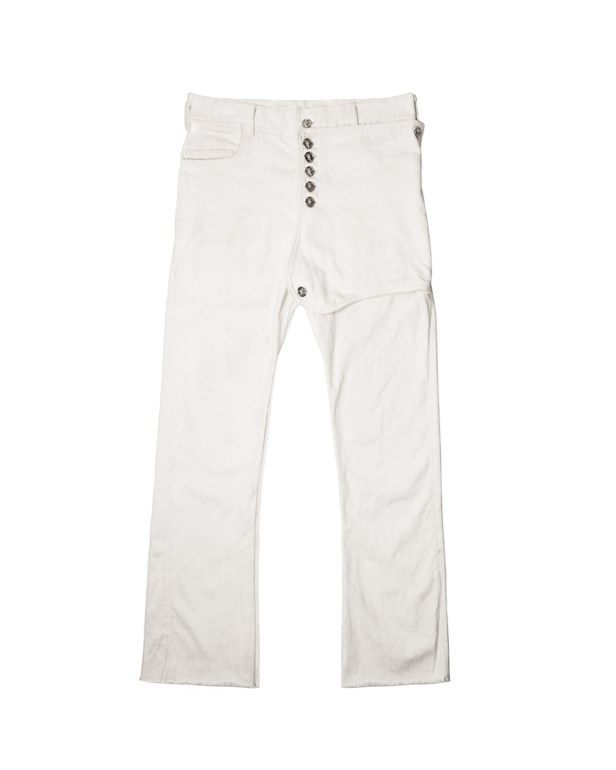 Storm-Flap Denim Jean (White)
