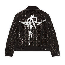 Load image into Gallery viewer, CROSS-CUT LEATHER JACKET
