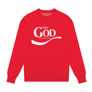 ENJOY GOD KNIT SWEATER (RED)