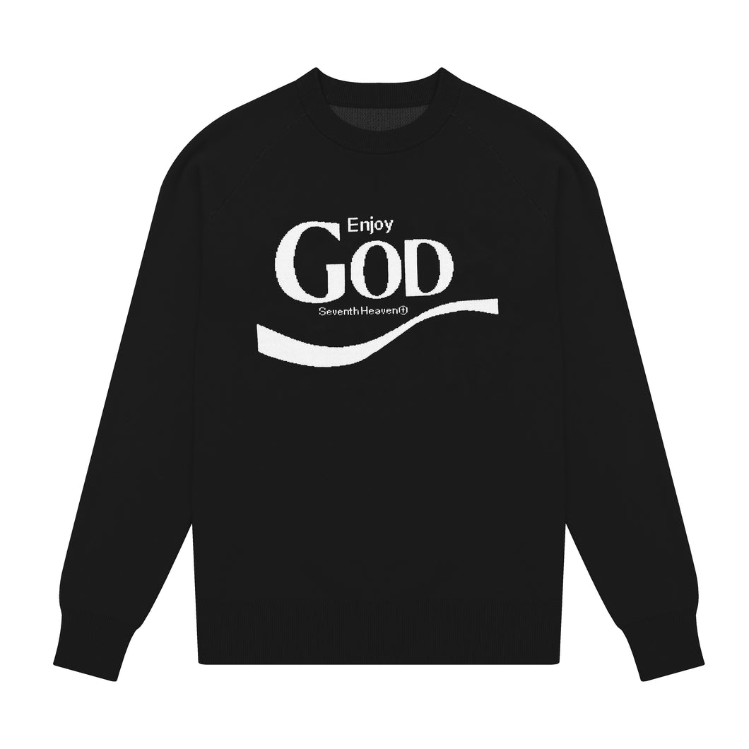 ENJOY GOD KNIT SWEATER (BLACK)